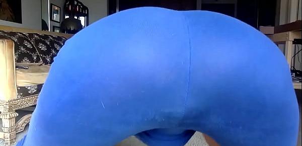  Live Clip - Ginger MoistHer Tease You in Blue - Lay Down Comedy! Nipples, smiles, yoga in yo face